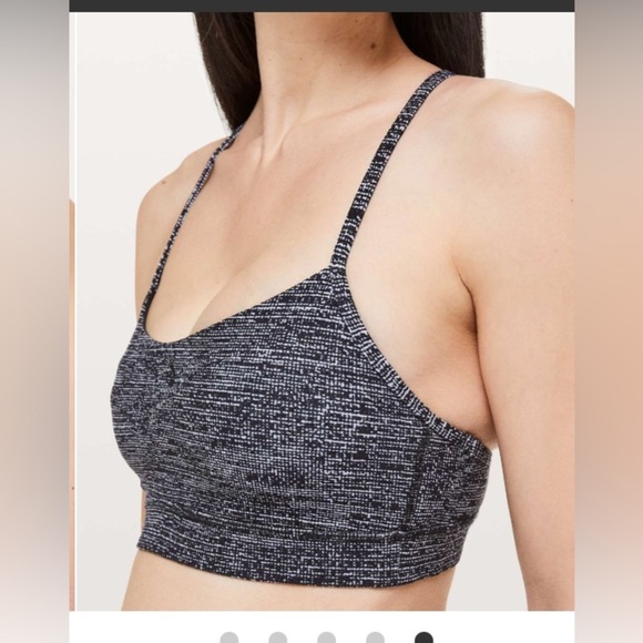 Womens Lululemon Flow Y Bra *Nulu grey black size 4 - Picture 1 of 9